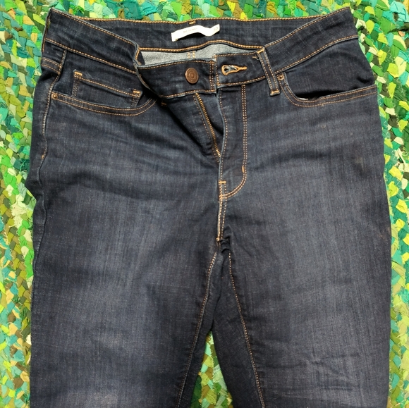 Levi's Dark Blue Denim Jeans -Women's 711 Skinny - Waist 30 - Picture 7 of 13